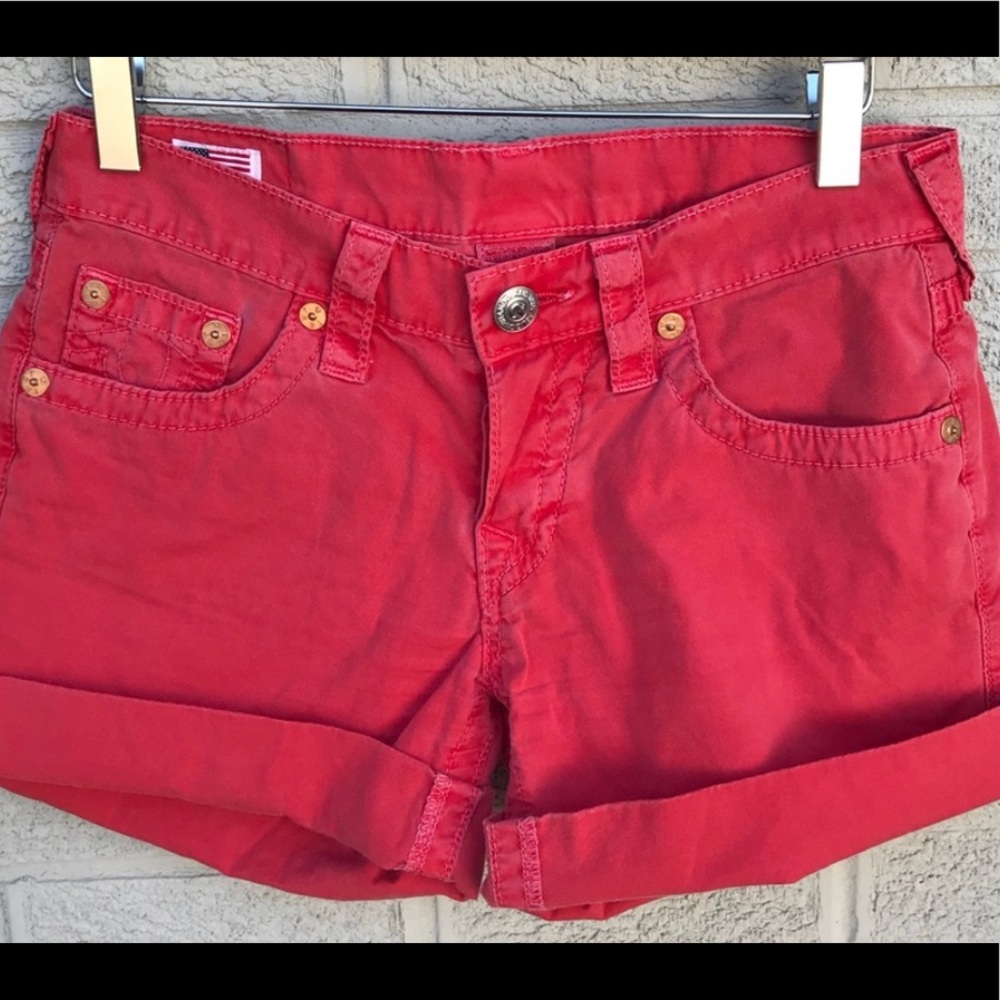 True religion shorts. Cool bright summer color